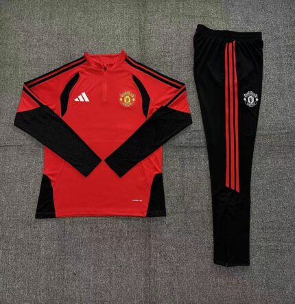 Kids Manchester United 2026/27 Half-zip Red Tracksuit