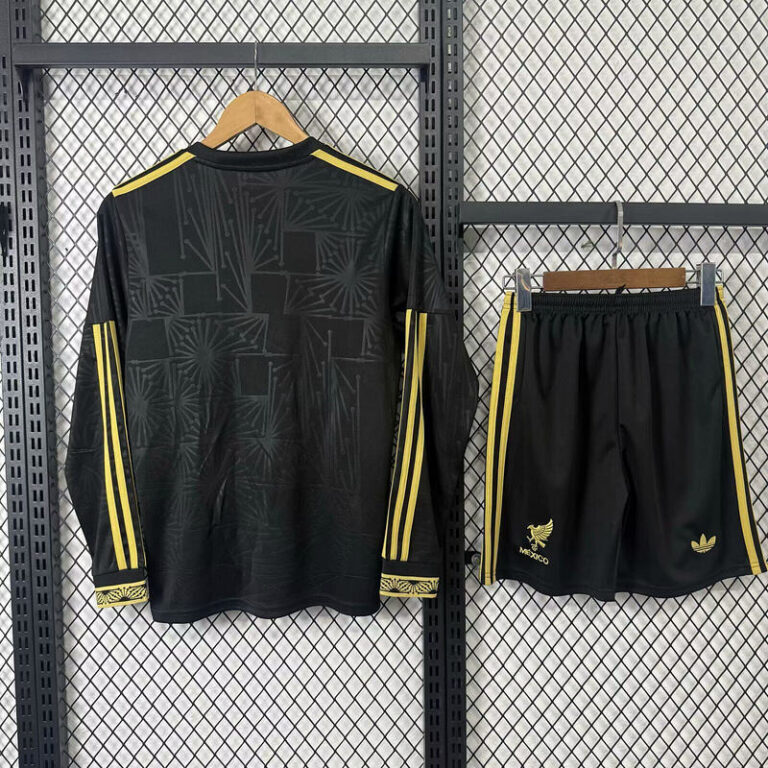 Kids Mexico 2025 black and gold special Long Sleeve Kit