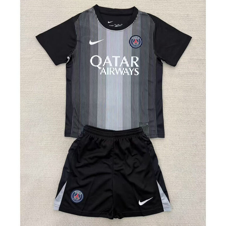 Kids Paris FC 2025/26 Goalkeeper Black Kit