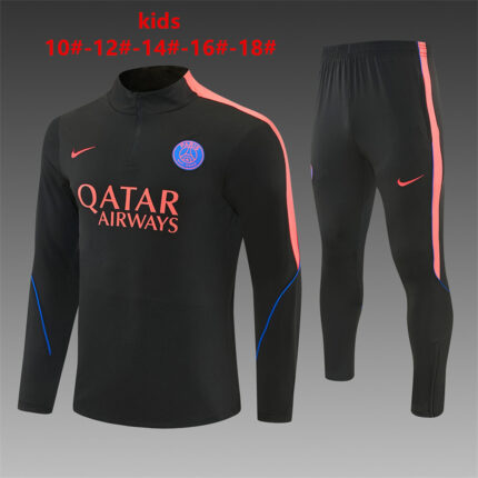 Kids Paris FC 2026/27 Half-zip Black Tracksuit