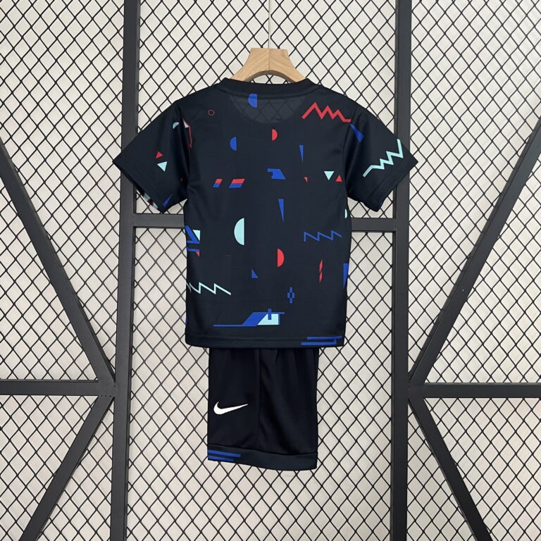 Kids Portugal 2024 Black Wear Training Jersey
