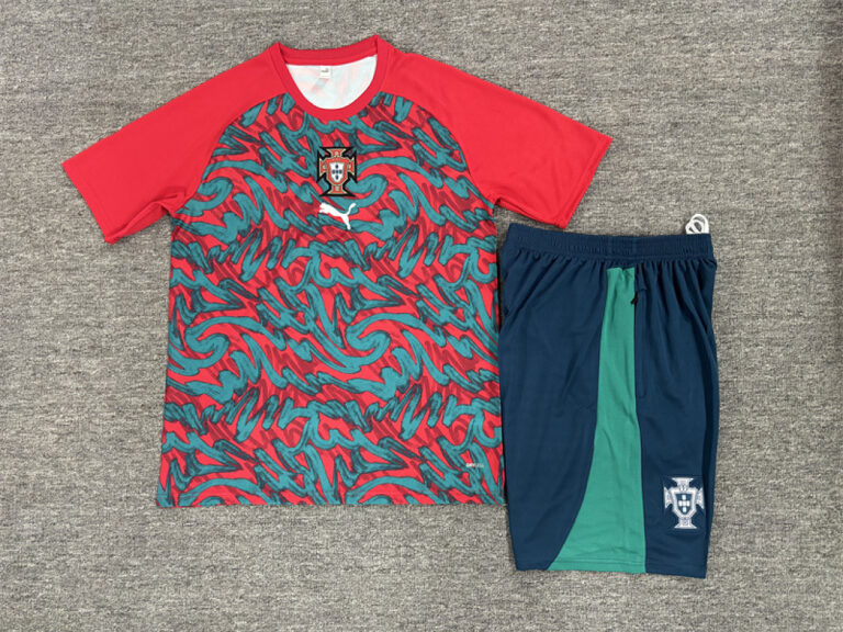 Kids Portugal 2026 World Cup Camo Red Green Training Jersey