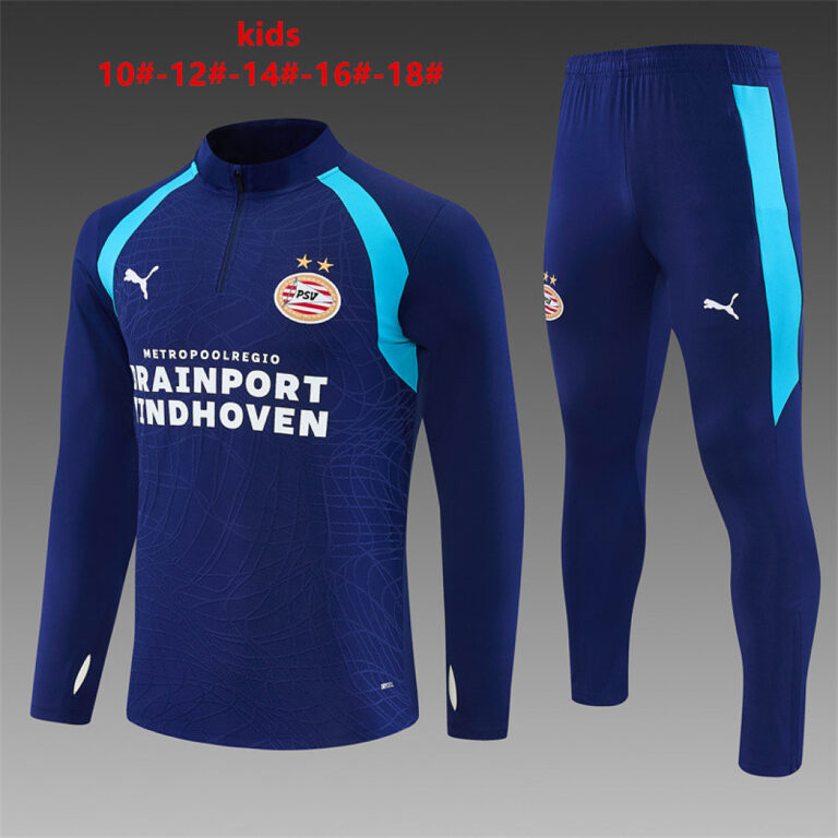 Kids PSV 2026/27 Half-zip Royal Blue Tracksuit