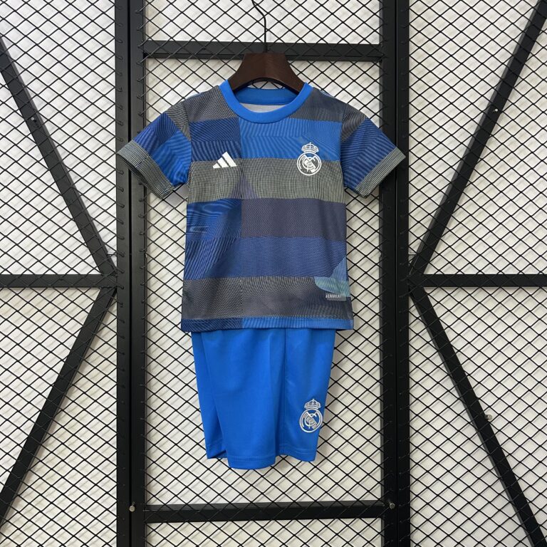 Kids Real Madrid 2025/26 uniform blue Training Jersey