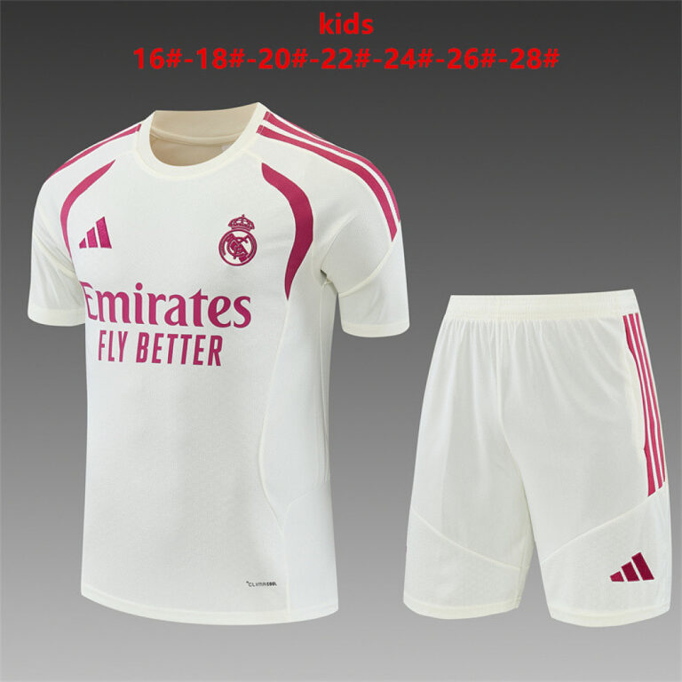 Kids Real Madrid 2026/27 Beige Training Jersey
