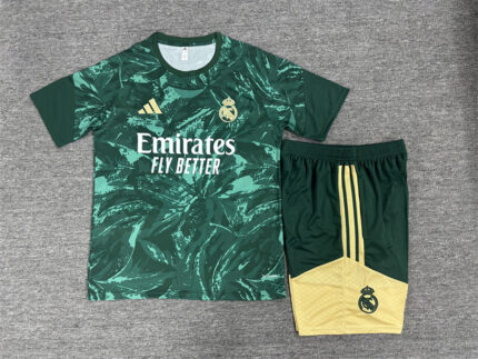 Kids Real Madrid 2026/27 Camo Green Training Jersey