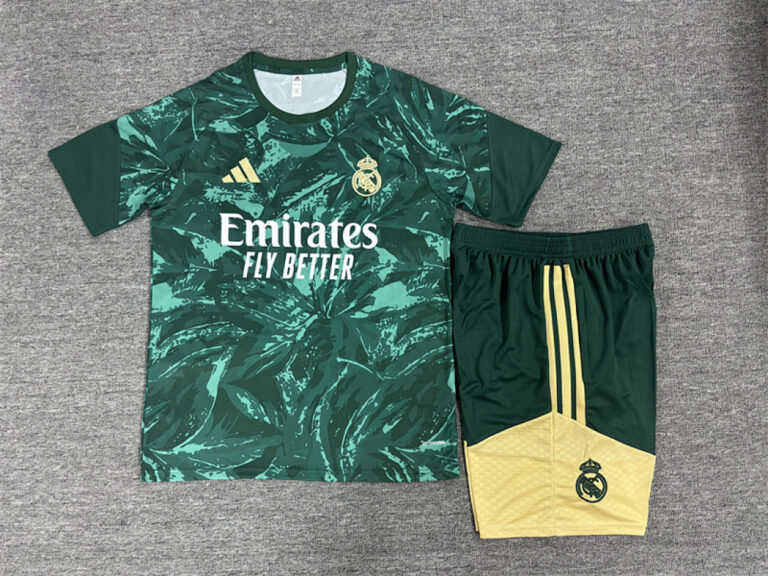 Kids Real Madrid 2026/27 Camo Green Training Jersey