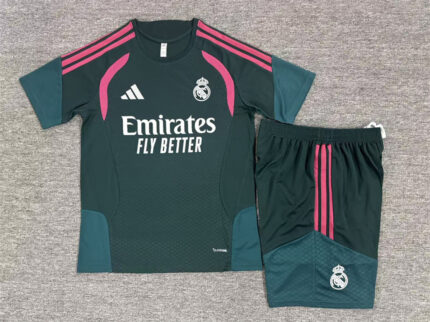 Kids Real Madrid 2026/27 Dark Green Pink Training Jersey