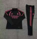 Kids Real Madrid 2026/27 Half-zip Black Pink Tracksuit