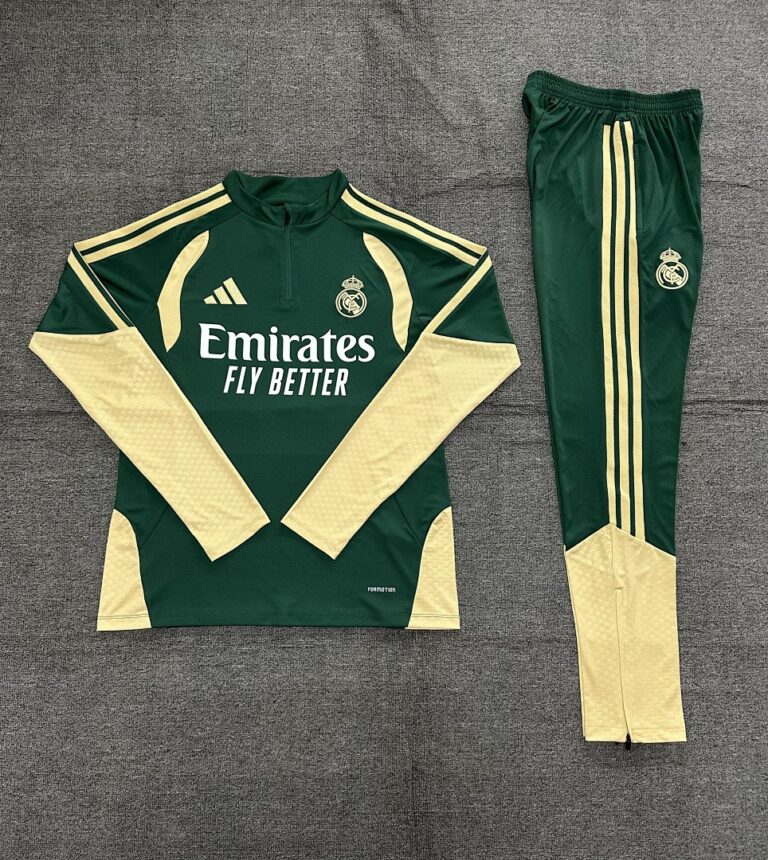 Kids Real Madrid 2026/27 Half-zip Green Tracksuit