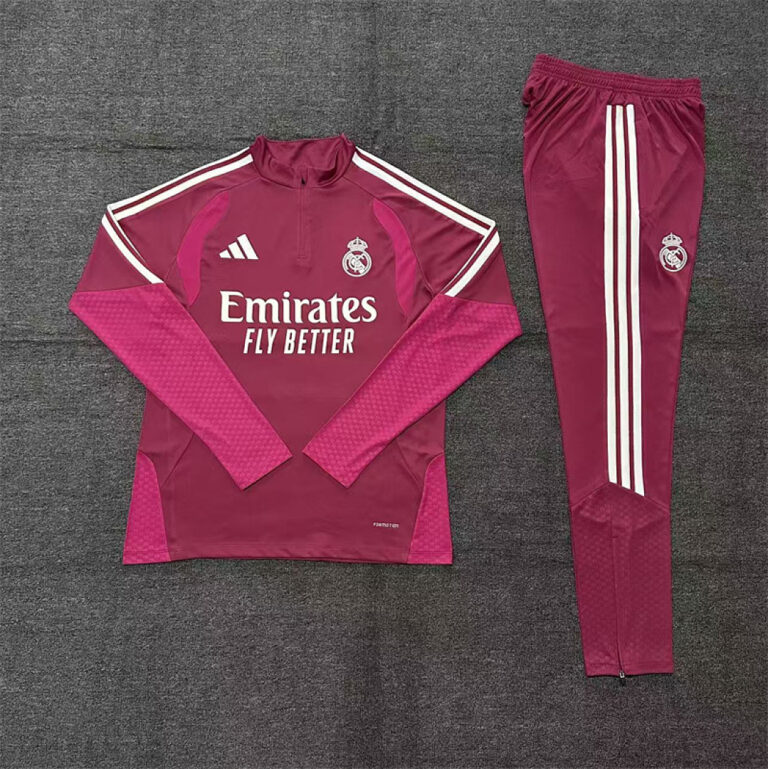 Kids Real Madrid 2026/27 Half-zip Pink Tracksuit
