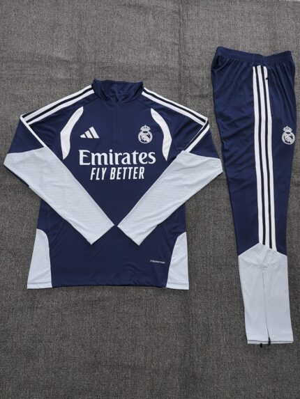 Kids Real Madrid 2026/27 Half-zip Royal Blue Tracksuit