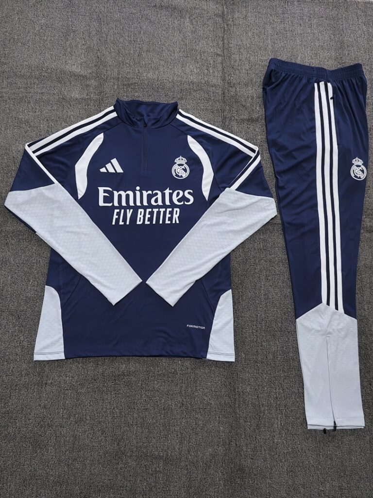 Kids Real Madrid 2026/27 Half-zip Royal Blue Tracksuit