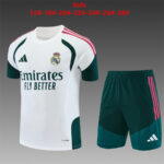 Kids Real Madrid 2026/27 White Dark Green Training Jersey