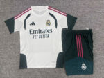 Kids Real Madrid 2026/27 White Dark Green Training Jersey
