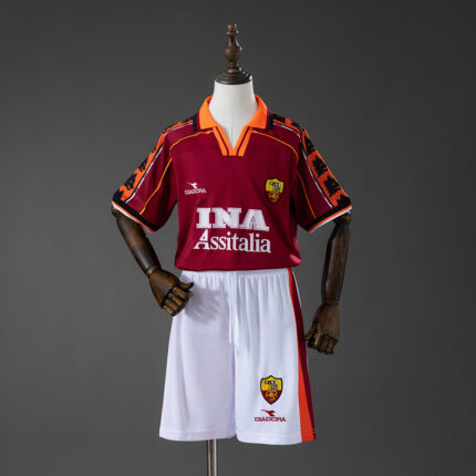 Kids Retro AS Roma 1998/99 Home Kit