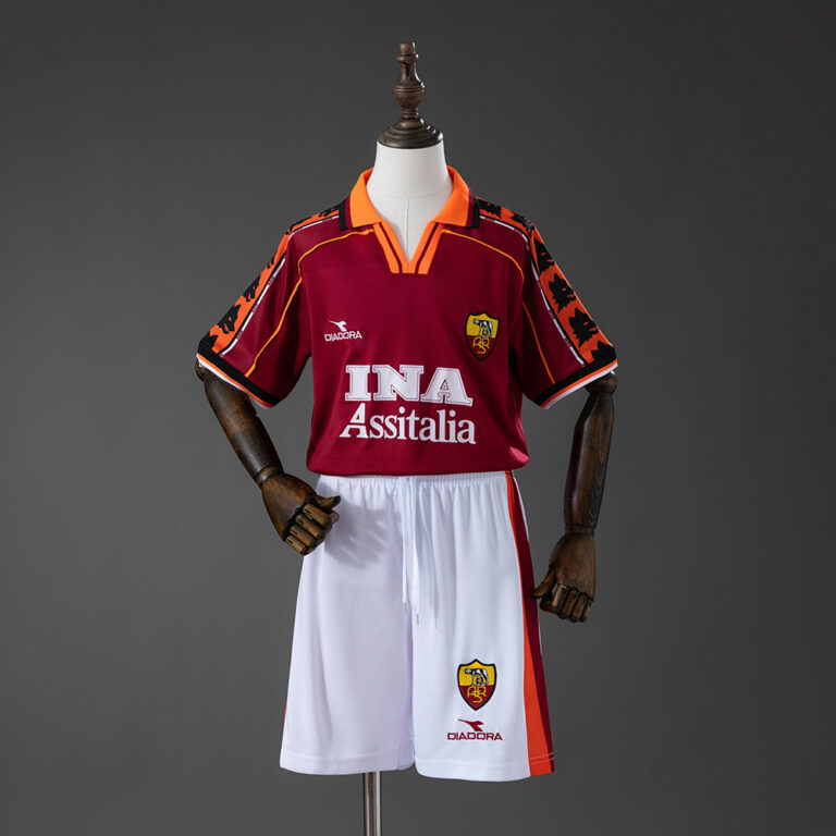 Kids Retro AS Roma 1998/99 Home Kit