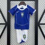 Kids Retro Brazil 2004 Away Kit