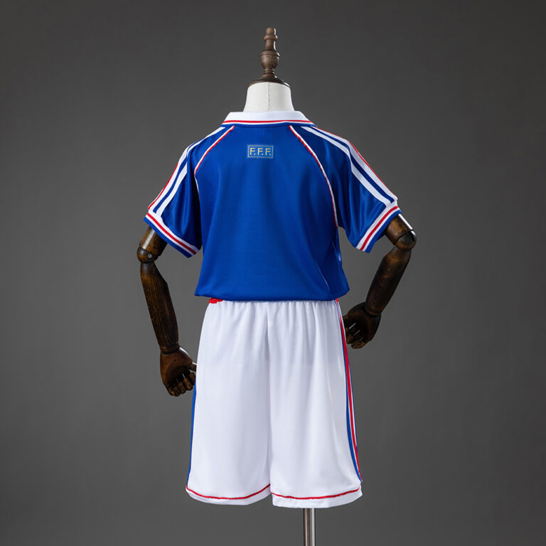 Kids Retro France 1998 World Cup Home Kit