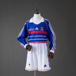 Kids Retro France 1998 World Cup Home Long Sleeve Kit