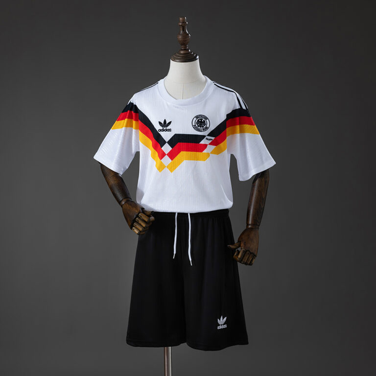 Kids Retro Germany 1990 World Cup Home Kit
