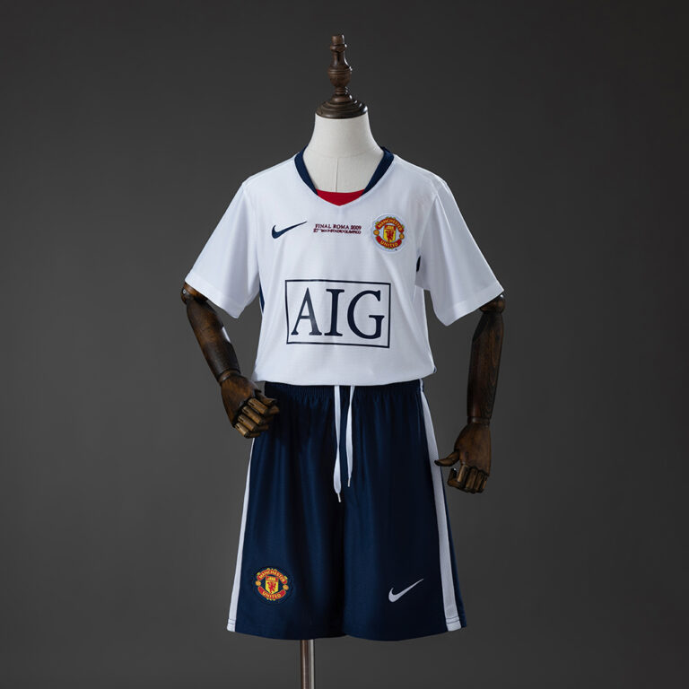 Kids Retro Manchester United 2008/09 Away (UEFA Champions League) Kit