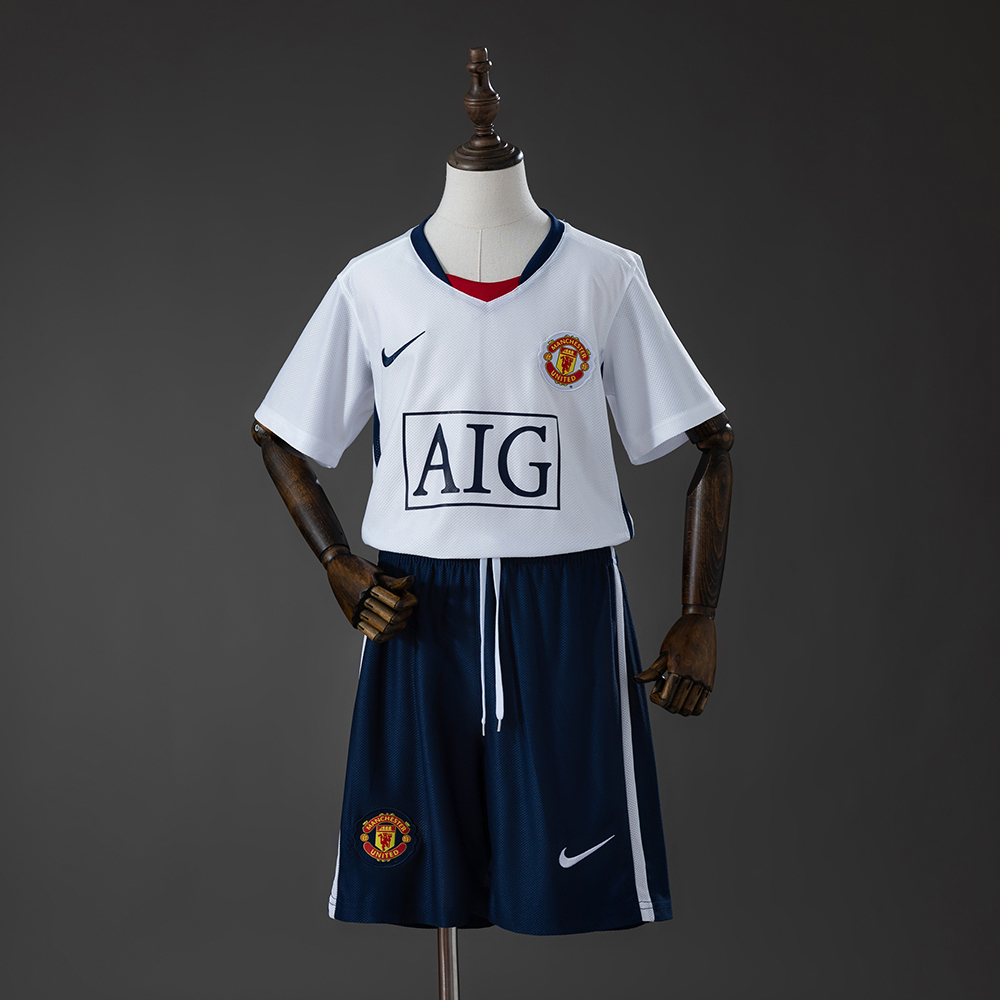 Kids Retro Manchester United Away 0809 (League Edition) Kit Kids Retro Manchester United Away 0809 (League Edition) Kit