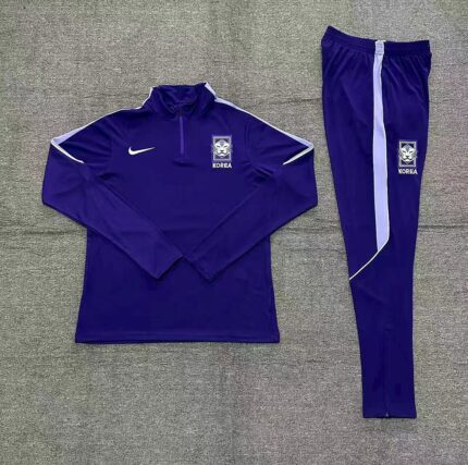 Kids South Korea 2026 World Cup Half-zip Purple Tracksuit