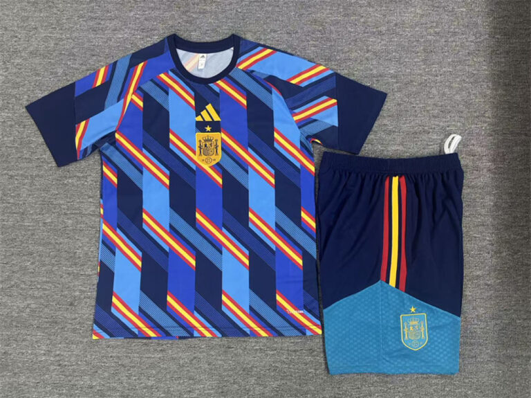 Kids Spain 2026 World Cup Camo Royal Blue Training Jersey