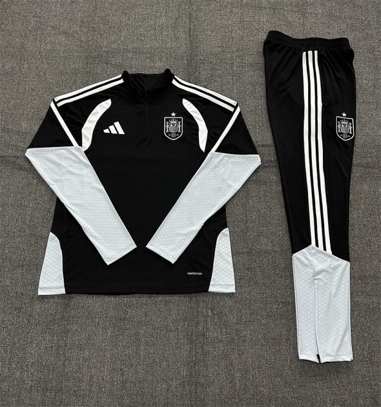 Kids Spain 2026 World Cup Half-zip Black Tracksuit