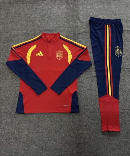 Kids Spain 2026 World Cup Half-zip Red Tracksuit