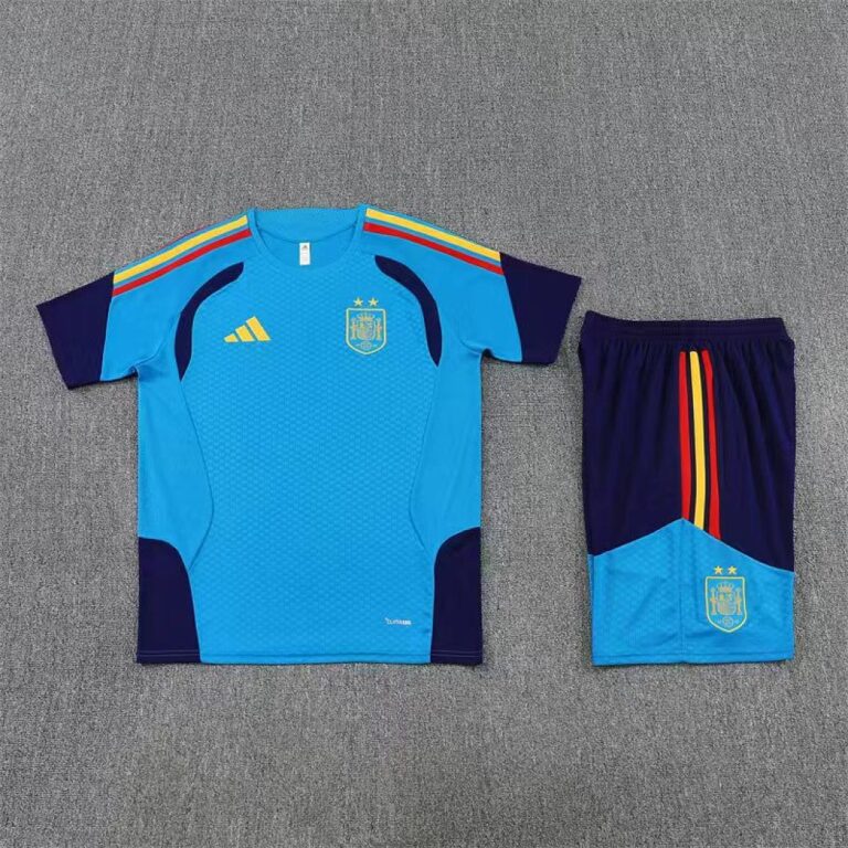 Kids Spain 2026 World Cup Two-star Edition Light Blue Training Jersey
