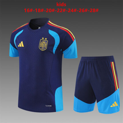 Kids Spain 2026 World Cup Two-star Edition Royal Blue Training Jersey