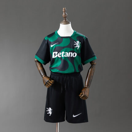 Kids Sporting CP 2025/26 Lisbon Alternative Black Kit