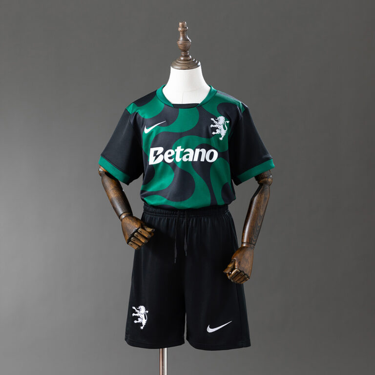 Kids Sporting CP 2025/26 Lisbon Alternative Black Kit