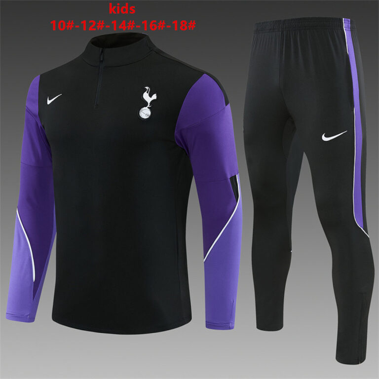 Kids Tottenham Hotspur 2026/27 Half-zip Black Tracksuit