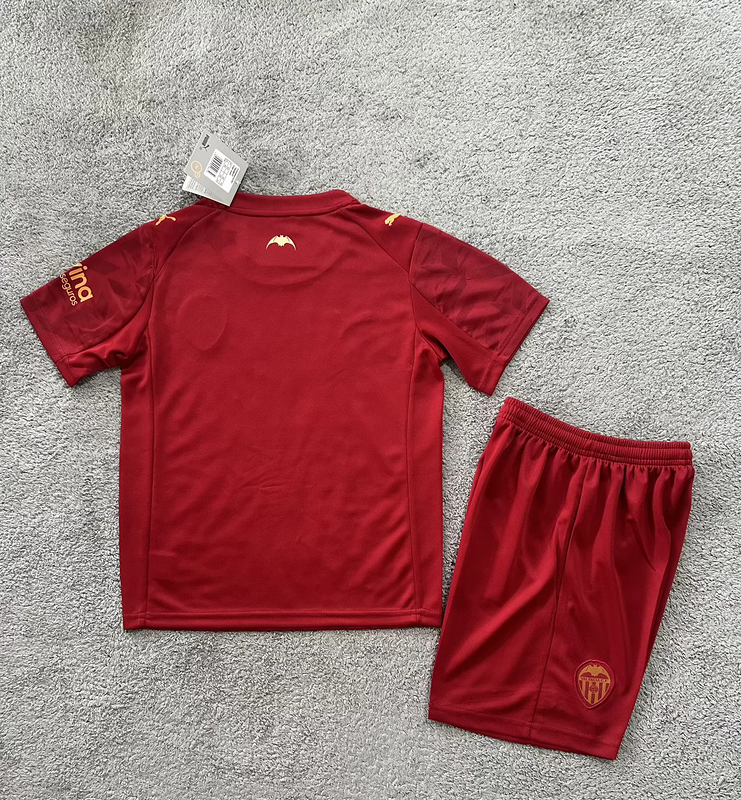 Kids Valencia CF 2025/26 Away red Kit