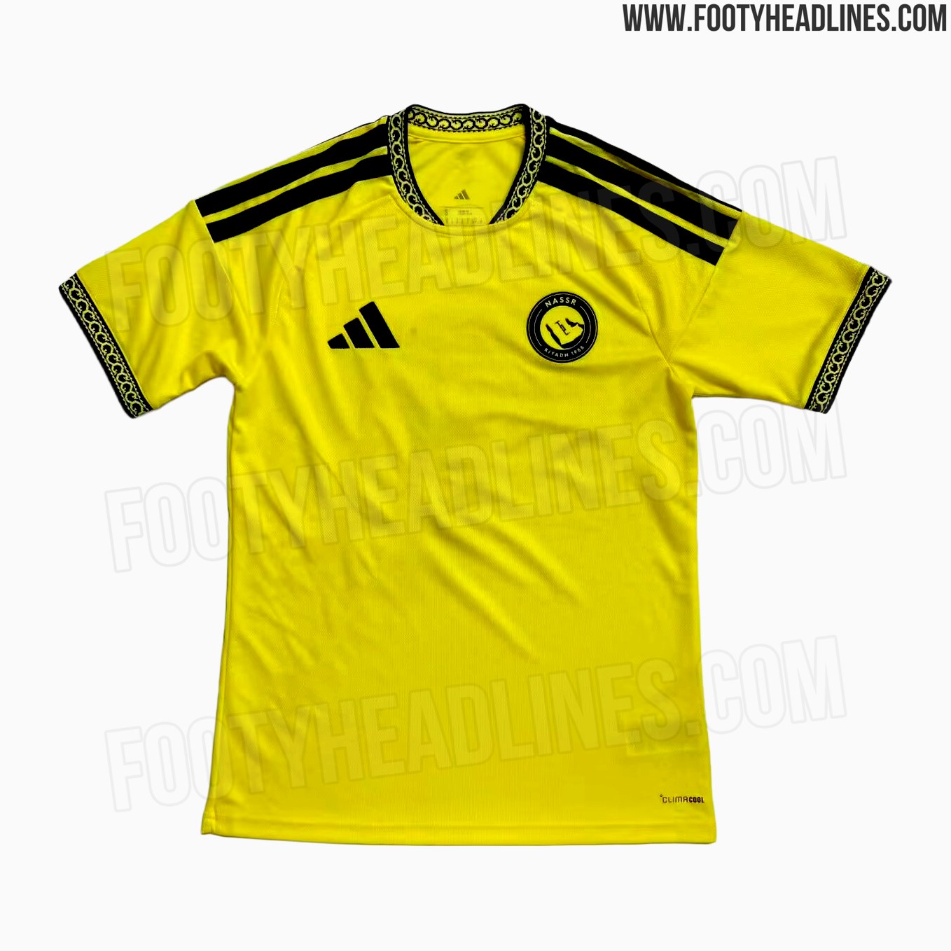 Al-Nassr 2026-27 home kit by Adidas — one of five kits revealed this week