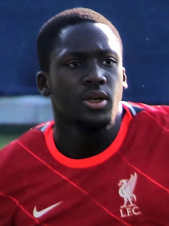 Ibrahima Konate in Liverpool kit ahead of his Real Madrid move
