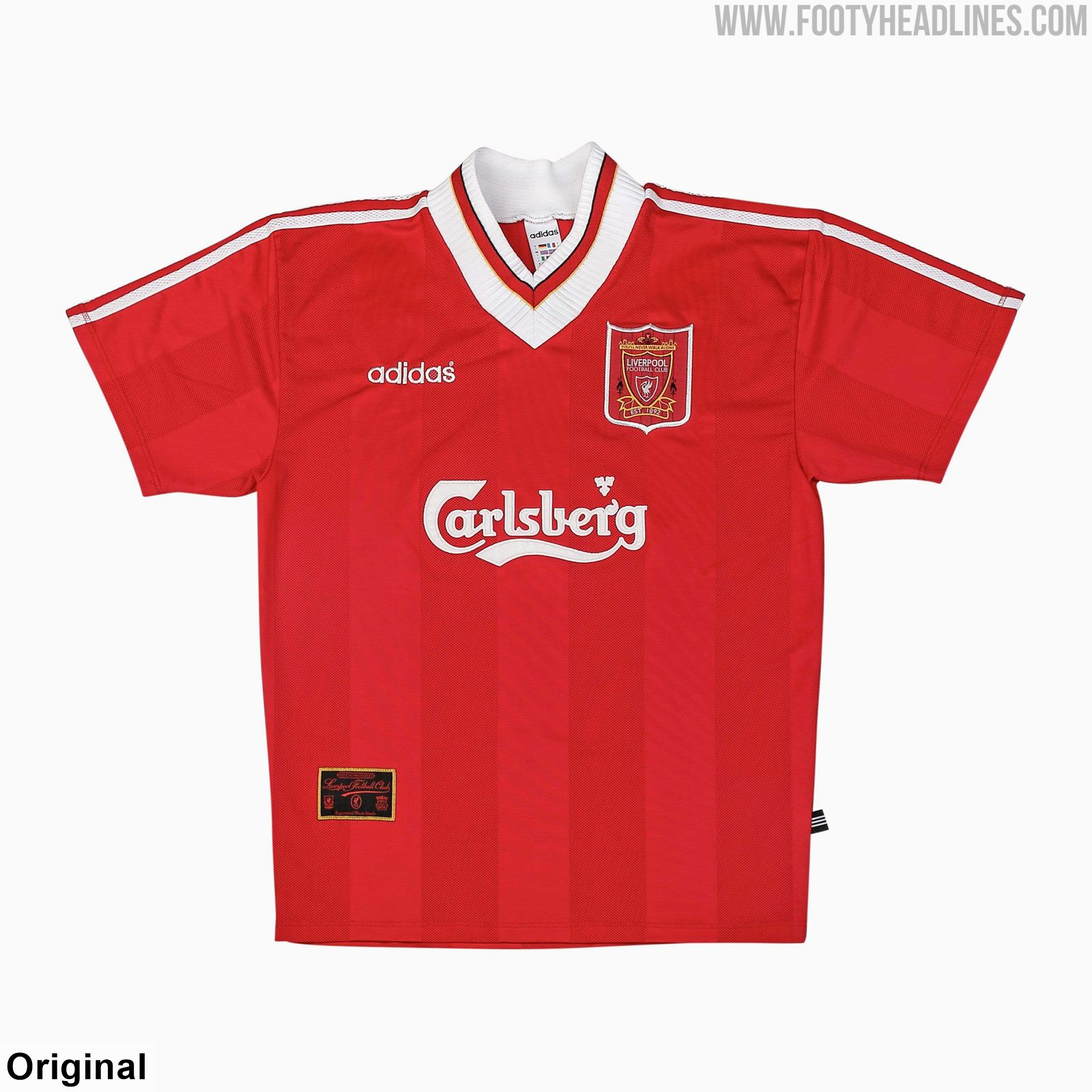 Adidas Liverpool 1995-96 home remake kit leaked image