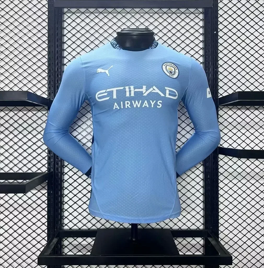 Manchester City 2024/25 Home Long Sleeves Jersey Player Version