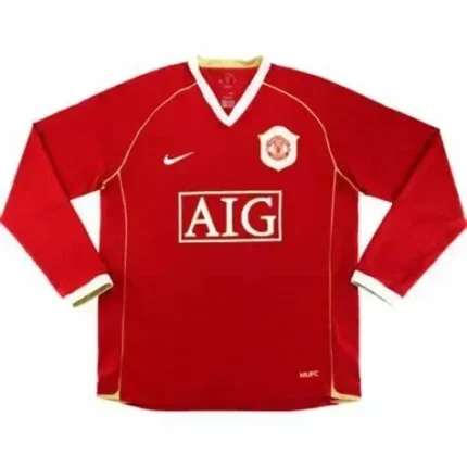 Manchester United 2006/07 Home Long Sleeves Retro Jersey