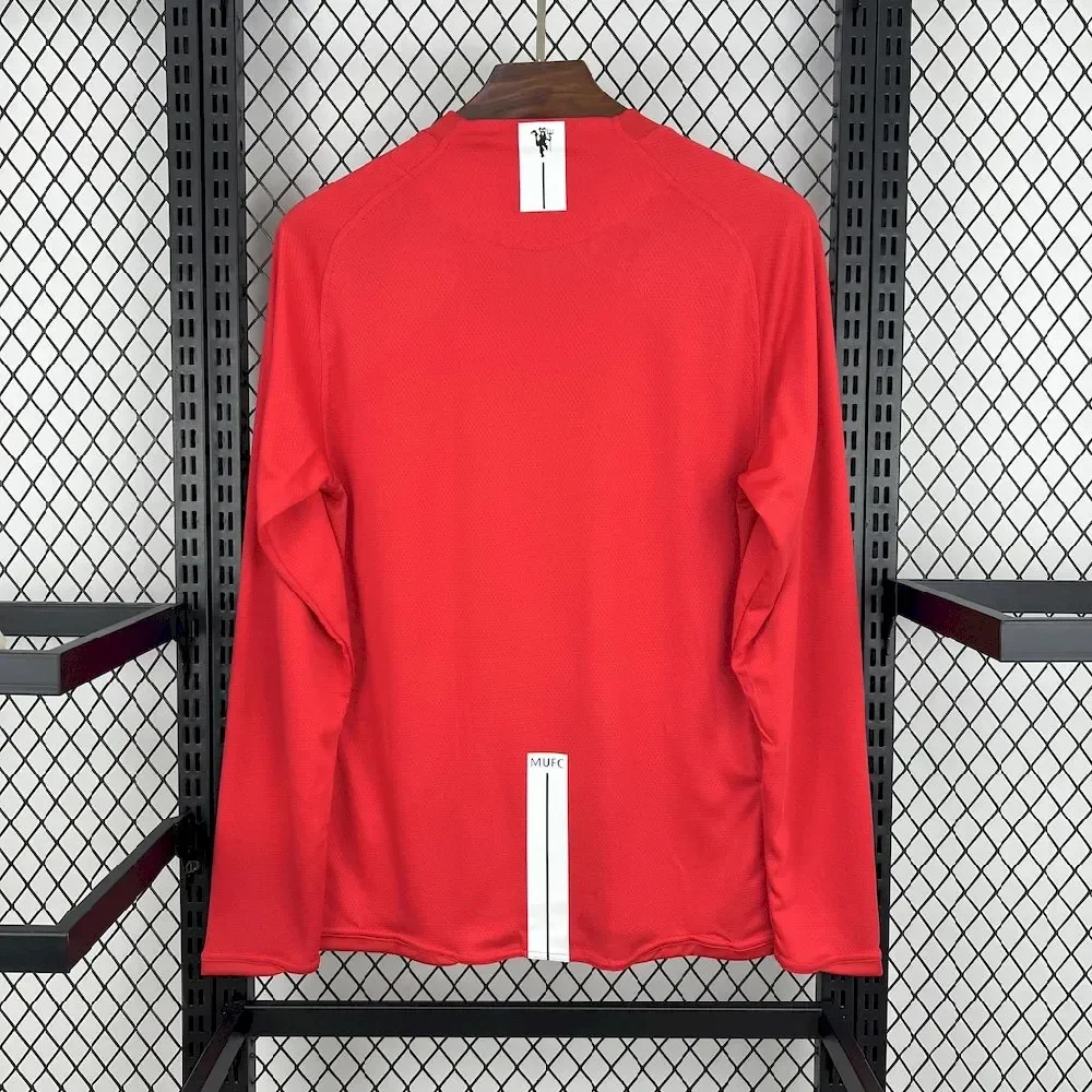 Manchester United 2007/08 Home UCL Long Sleeves Retro Jersey