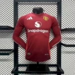 Manchester United 2024/25 Home Long Sleeves Jersey Player Version