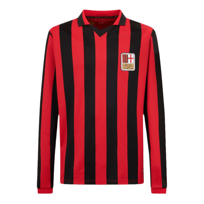 Mens AC Milan 2024 #125 125th Anniversary Long Sleeve Jersey