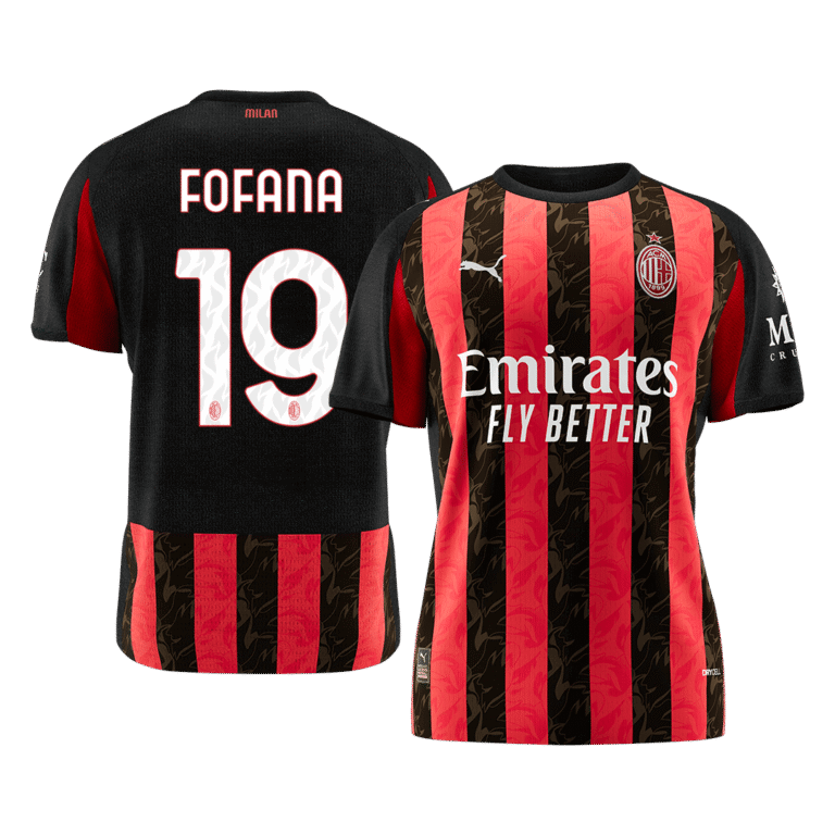 Mens AC Milan 2025/26 Home Jersey – Fofana 19