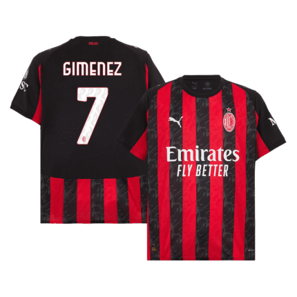 Mens AC Milan 2025/26 Home Jersey – Gimenez 7