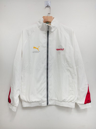Mens AC Milan 2025/26 White windbreaker Jacket