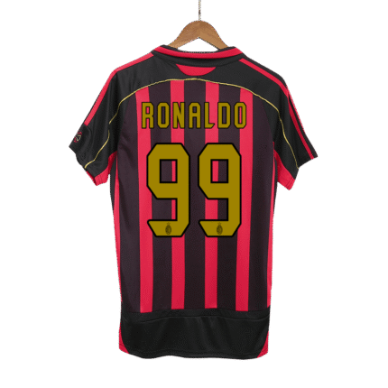 Mens AC Milan Retro Home Jersey – Ronaldo 99