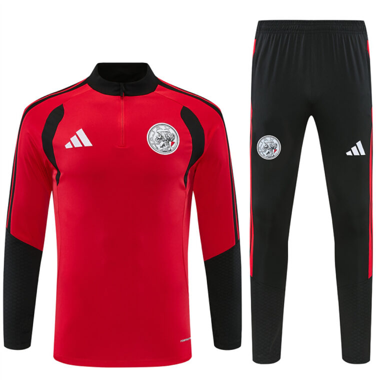 Mens Ajax 2026/27 Half-zip Red Tracksuit